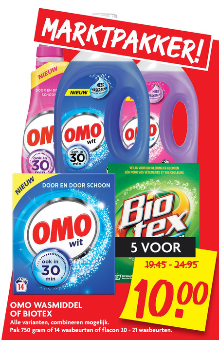 Omo   wasmiddel, handwasmiddel folder aanbieding bij  Dekamarkt - details