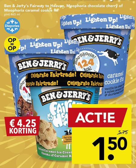 Ben and Jerrys   ijsspecialiteit folder aanbieding bij  Deen - details