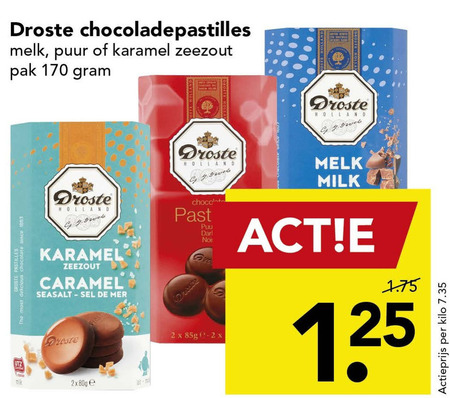 Droste   chocolade folder aanbieding bij  Deen - details