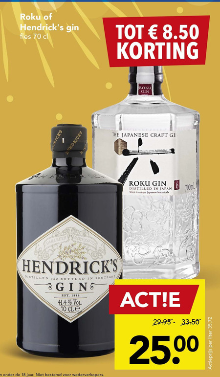 Hendricks   gin folder aanbieding bij  Deen - details