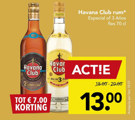 Havana Club   rum folder aanbieding bij  Deen - details