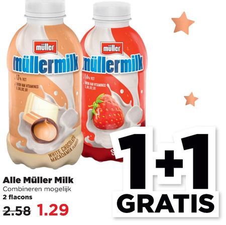 Mullermilk   chocolademelk folder aanbieding bij  Plus - details