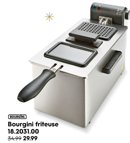 Bourgini   friteuse folder aanbieding bij  Blokker - details