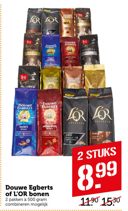 Douwe Egberts L Or   koffiebonen folder aanbieding bij  Coop - details