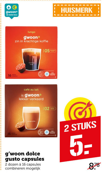 Gwoon   dolce gusto capsules folder aanbieding bij  Coop - details