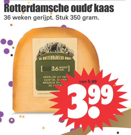 Rotterdamsche Oude   kaas folder aanbieding bij  Dirk - details