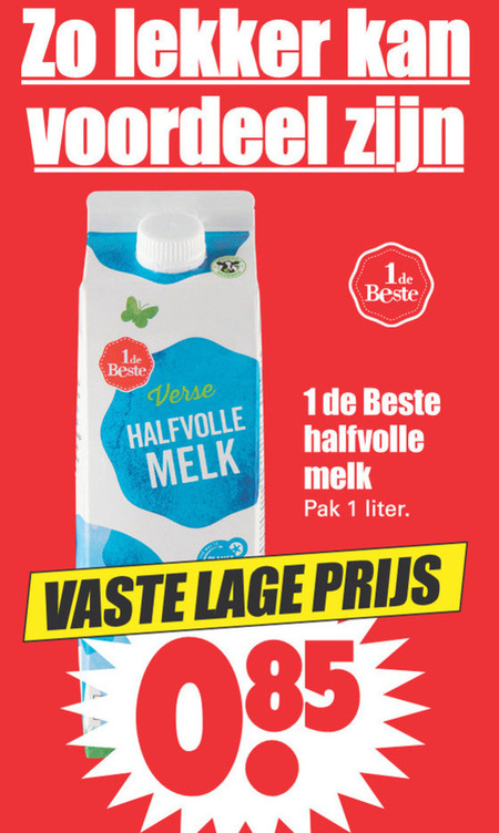 1 De Beste   melk folder aanbieding bij  Dirk - details