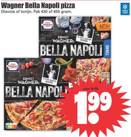 Wagner   diepvriespizza folder aanbieding bij  Dirk - details