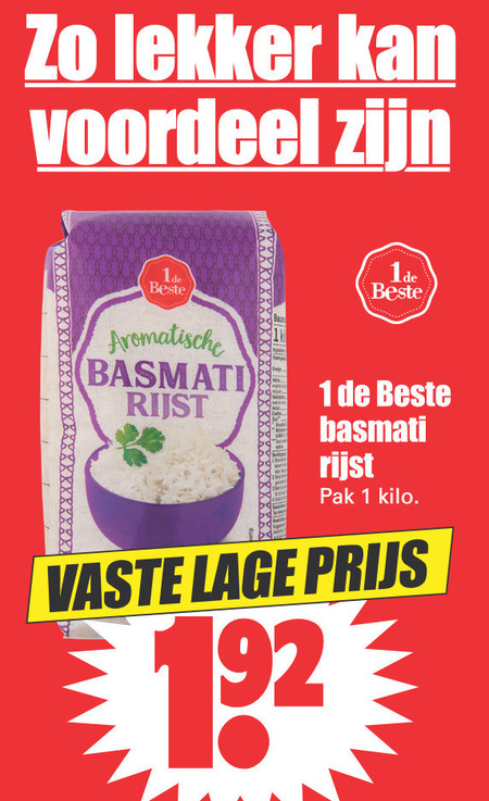 1 De Beste   rijst folder aanbieding bij  Dirk - details