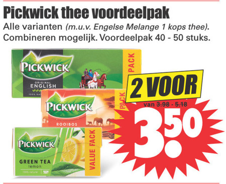 Pickwick   thee folder aanbieding bij  Dirk - details