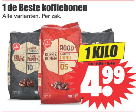 1 De Beste   koffiebonen folder aanbieding bij  Dirk - details