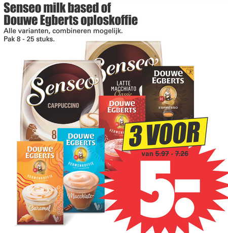 Douwe Egberts   koffiepad, oploskoffie folder aanbieding bij  Dirk - details