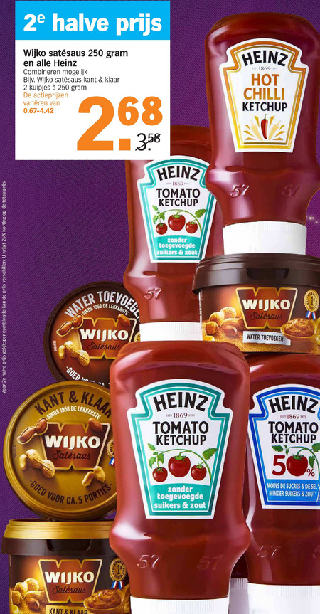 Wijko   satesaus, curryketchup folder aanbieding bij  Albert Heijn - details