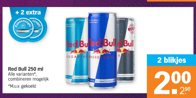 Red Bull   energiedrank folder aanbieding bij  Albert Heijn - details