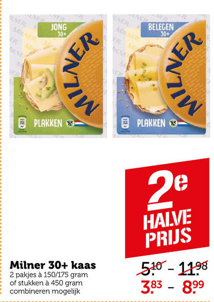 Milner   kaasplakken, kaas folder aanbieding bij  Coop - details