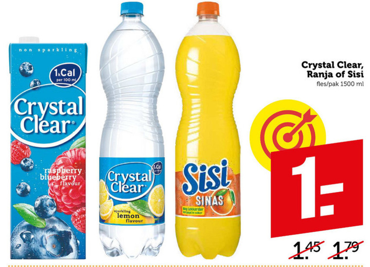 Crystal Clear   fruitdrank, frisdrank folder aanbieding bij  Coop - details