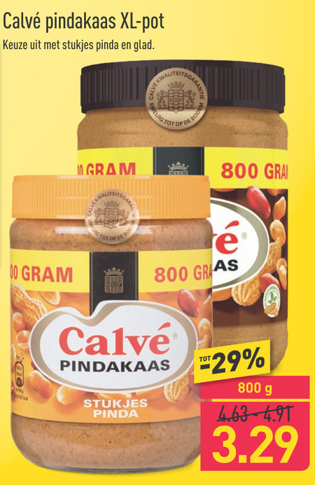 Calve   pindakaas folder aanbieding bij  Aldi - details