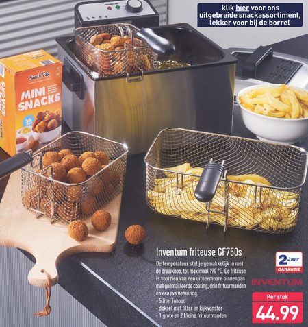 Inventum   friteuse folder aanbieding bij  Aldi - details