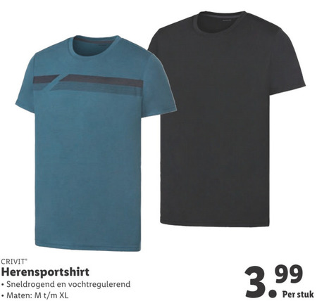 Crivit   heren sport shirt folder aanbieding bij  Lidl - details