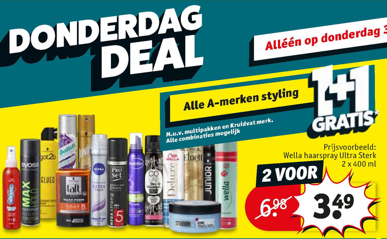 Alle merken   haargel, hairspray folder aanbieding bij  Kruidvat - details