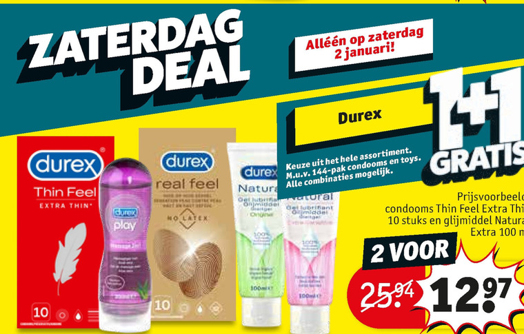 Durex   condooms, glijmiddel folder aanbieding bij  Kruidvat - details