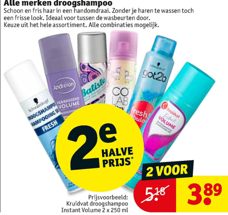 Alle merken   droogshampoo folder aanbieding bij  Kruidvat - details