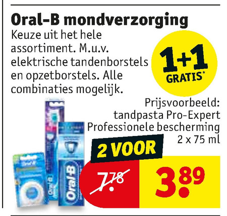 Oral-B   mondwater, tandenborstel folder aanbieding bij  Kruidvat - details