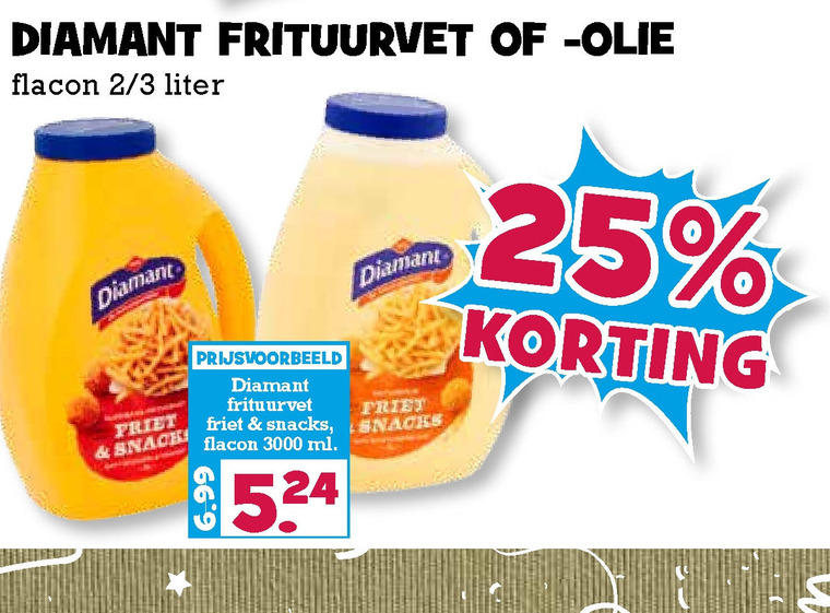 Diamant   frituurvet, frituurolie folder aanbieding bij  Boons Markt - details