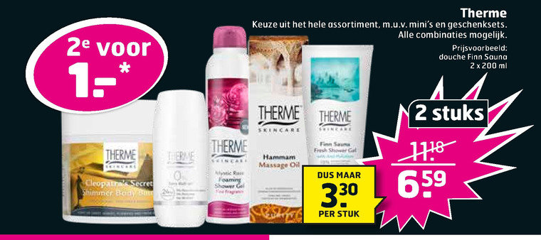 Therme   deodorant, douchegel folder aanbieding bij  Trekpleister - details