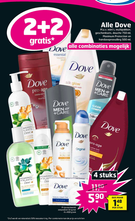 Dove   douchegel, deodorant folder aanbieding bij  Trekpleister - details