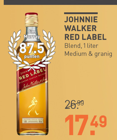 Johnnie Walker   whisky folder aanbieding bij  Gall & Gall - details