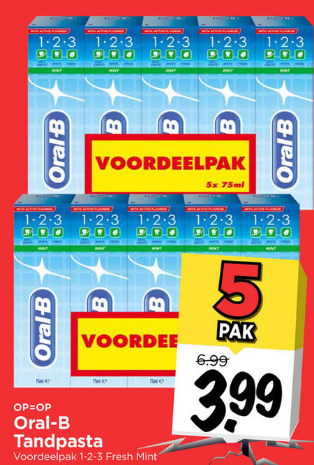 Oral-B   tandpasta folder aanbieding bij  Vomar - details