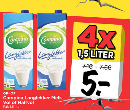 Campina   melk folder aanbieding bij  Vomar - details