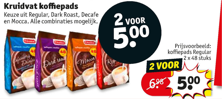 Kruidvat Huismerk   koffiepad folder aanbieding bij  Kruidvat - details