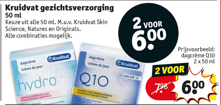 Kruidvat Huismerk   dagcreme, gezichtsverzorging folder aanbieding bij  Kruidvat - details