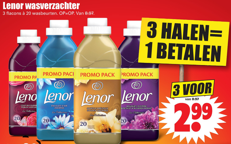 Lenor   wasverzachter folder aanbieding bij  Dirk - details