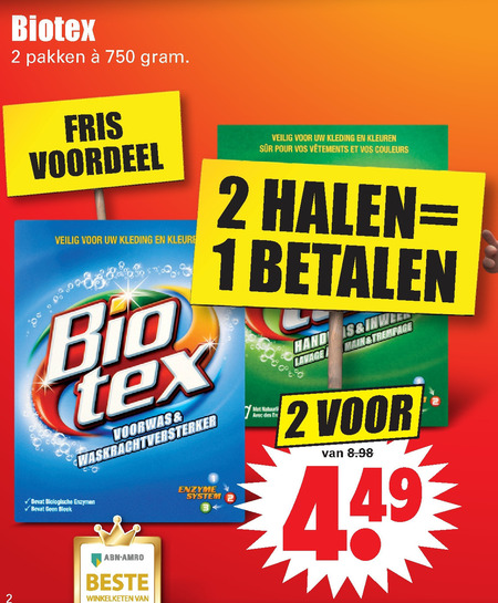 Biotex   handwasmiddel folder aanbieding bij  Dirk - details