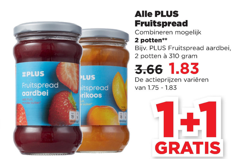 Plus Huismerk   jam folder aanbieding bij  Plus - details