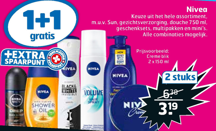 Nivea   bodylotion, deodorant folder aanbieding bij  Trekpleister - details