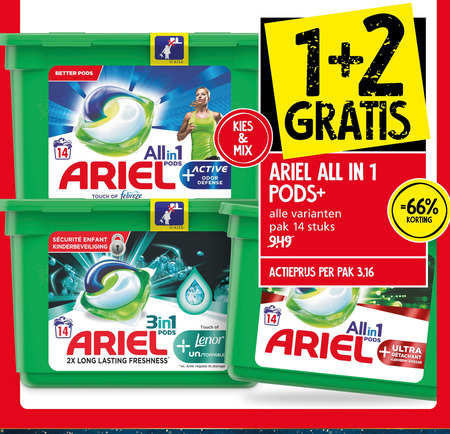 Ariel   wasmiddel folder aanbieding bij  Jan Linders - details