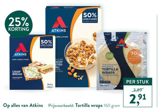 Atkins   afslankmaaltijd folder aanbieding bij  Holland & Barrett - details