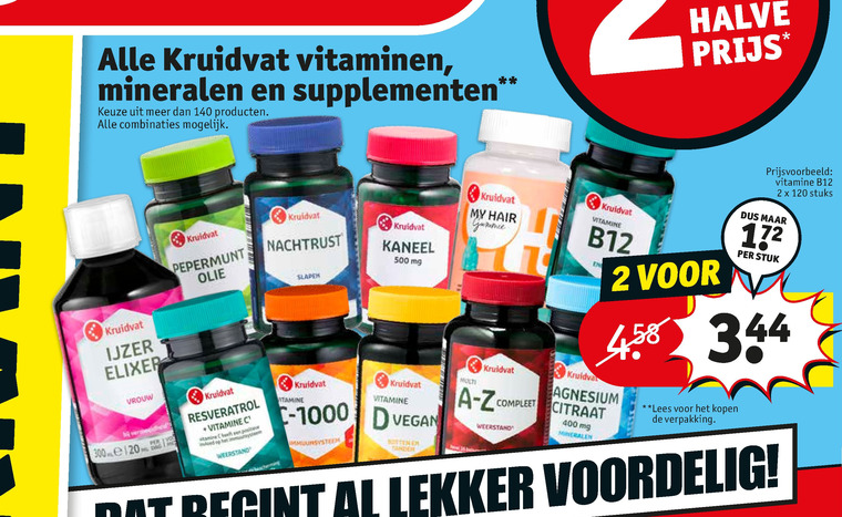 Kruidvat Huismerk   voedingssupplement, multivitaminen folder aanbieding bij  Kruidvat - details