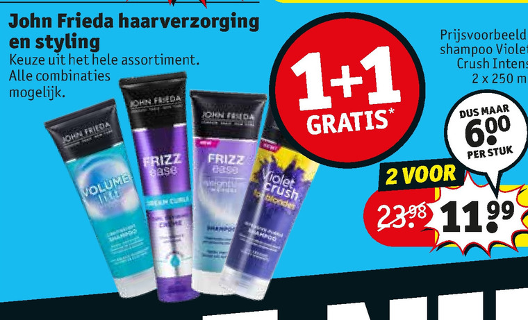 John Frieda   conditioner, haarverzorging folder aanbieding bij  Kruidvat - details