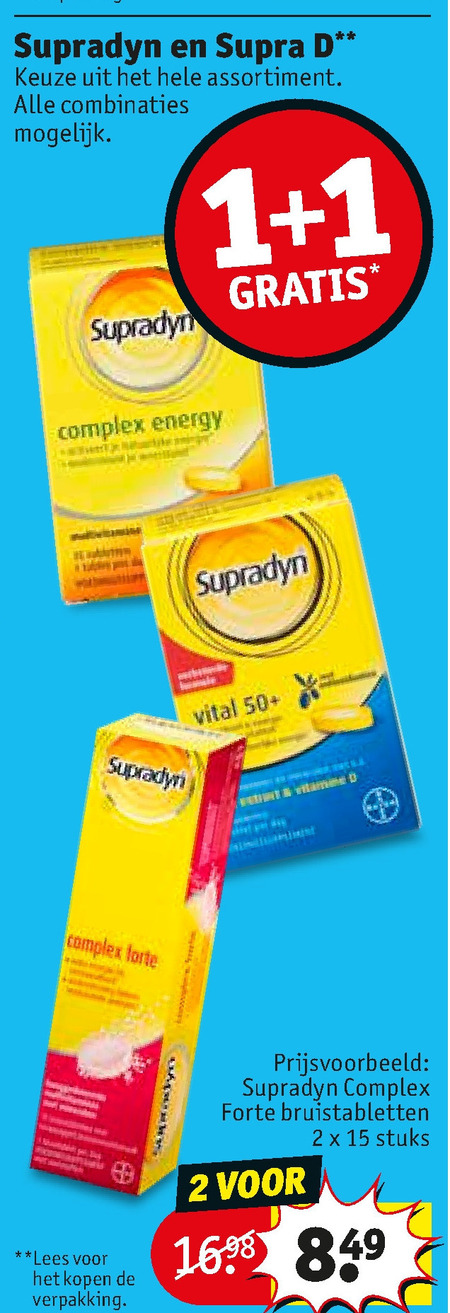 Supradyn   vitamine, multivitaminen folder aanbieding bij  Kruidvat - details