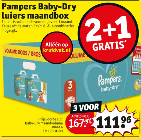 Pampers   luiers folder aanbieding bij  Kruidvat - details