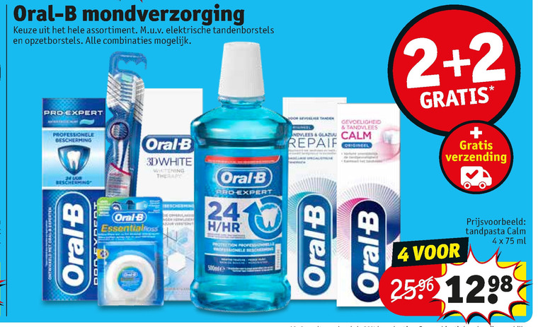 Oral-B   tandenborstel, tandpasta folder aanbieding bij  Kruidvat - details
