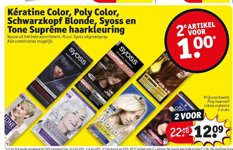 Syoss   haarkleuring folder aanbieding bij  Kruidvat - details