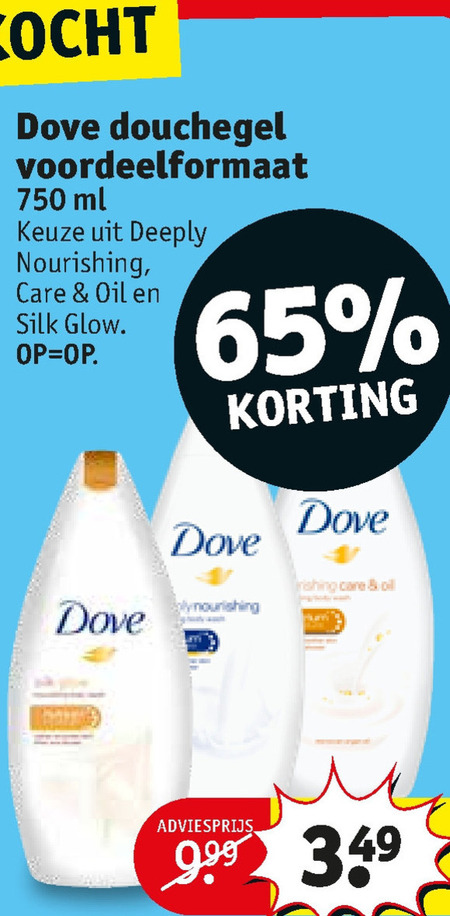 Dove   douchegel folder aanbieding bij  Kruidvat - details