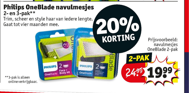 Philips   scheermesjes folder aanbieding bij  Kruidvat - details