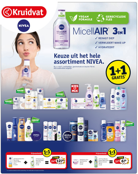 Nivea   deodorant, shampoo folder aanbieding bij  Kruidvat - details